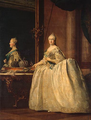 unknow artist Catherine II of Russia in the mirror oil painting picture